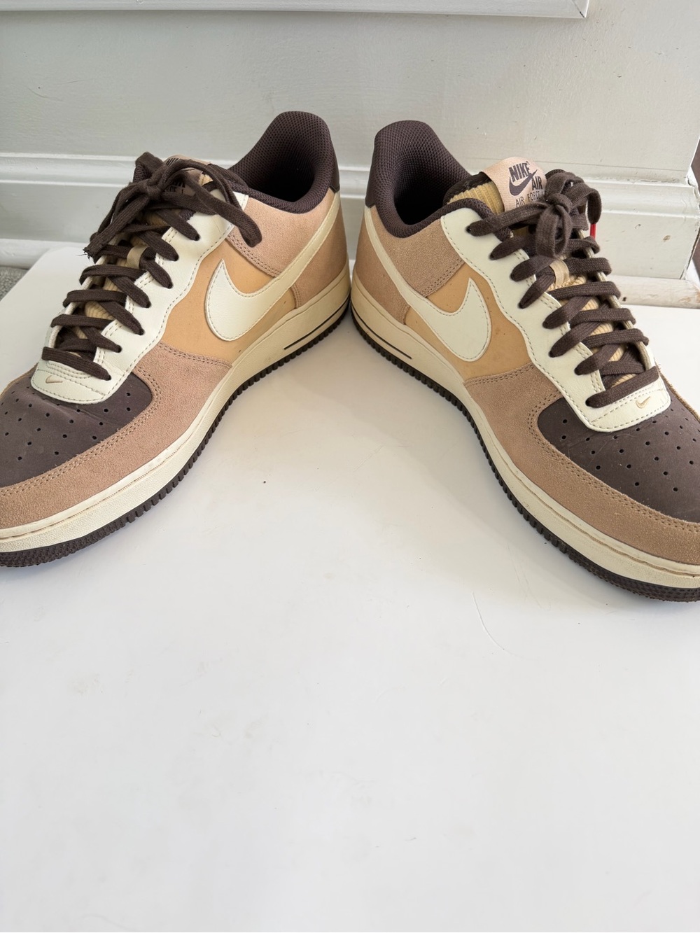 NIKE AIR FORCE 1 07 LV8 EMB HEMP BROWN-COCONUT MILK  Sz 11  [FB8878-200] - Picture 2 of 7